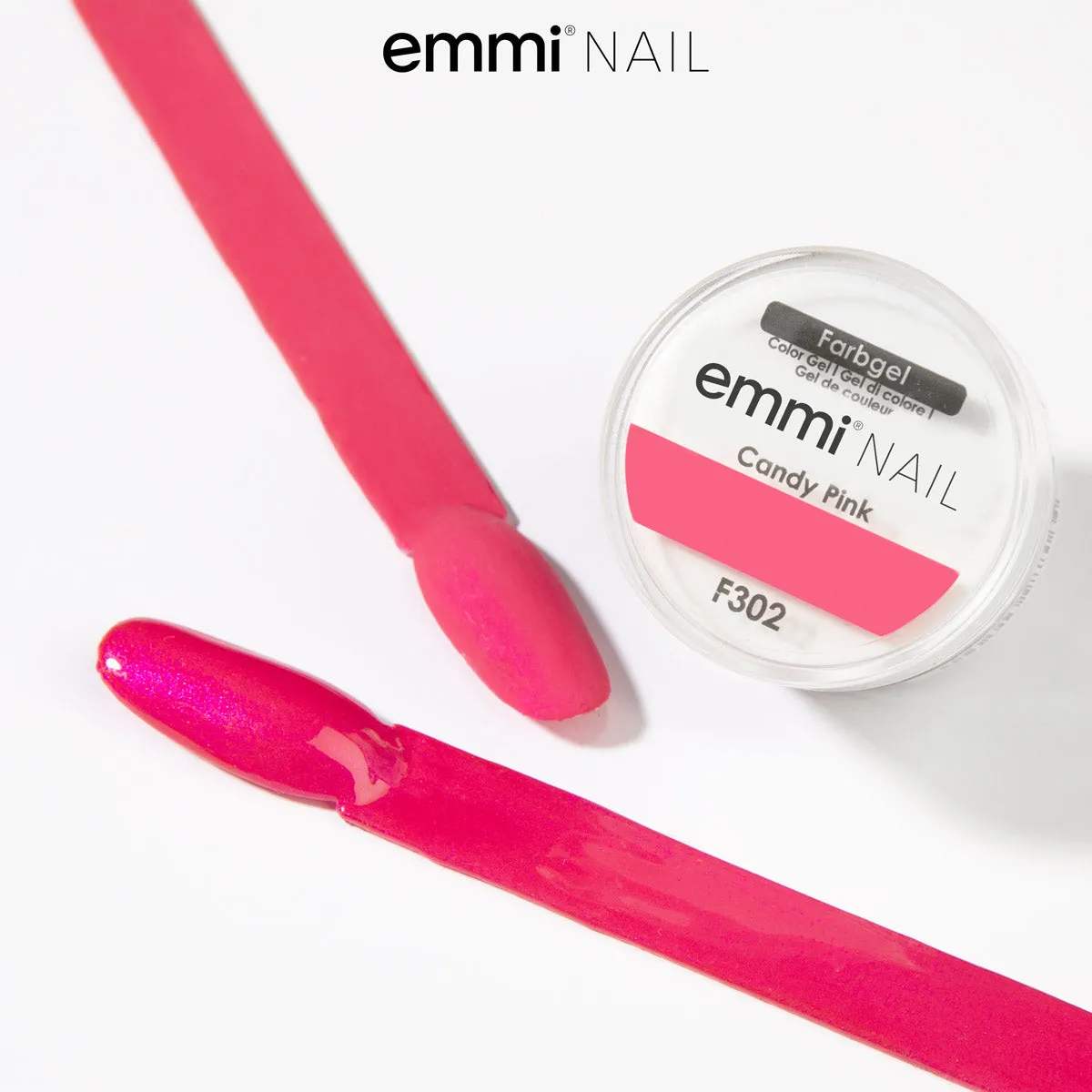 Emmi-Nail Candy Pink F302 farvegel 5 ml – vegansk