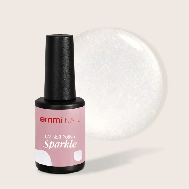 Emmi-Nail Sparkle L526 shellac UV-lak 8ml hvid glimmer