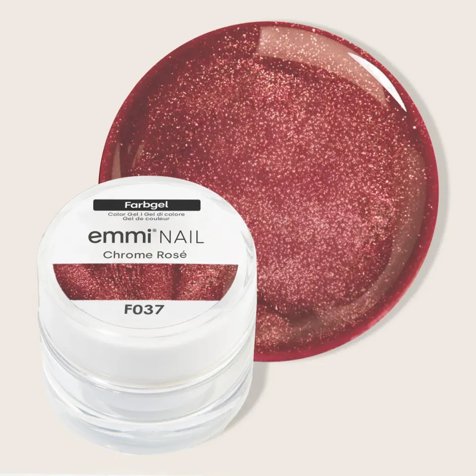 Emmi-Nail Farbgel Chrome Rosé farvegel F037 5 ml glitter