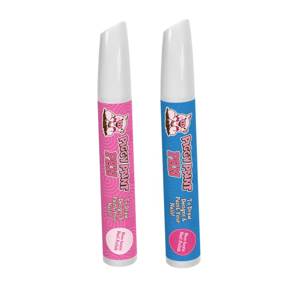 Piggy Paint Twinsies Pen Set neglelak 2 stk lyserød blå