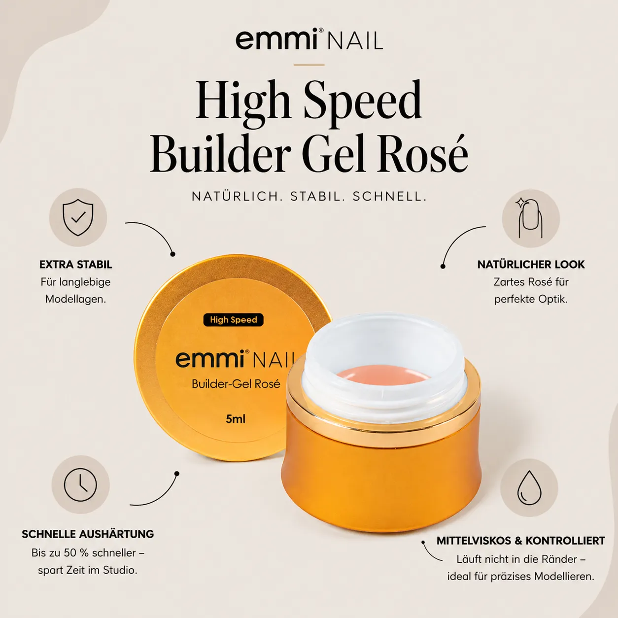 Emmi-Nail High-Speed 1-Phasen-Gel HEMA-fri