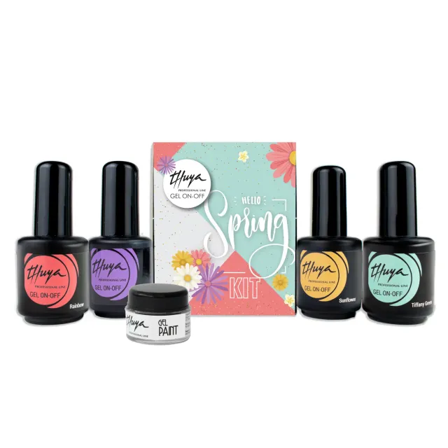 Evolution Gel Hello Spring Kit gellaksæt 4 lakker + paint