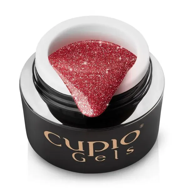 Cupio Nordic Diamond Gel Red glittergel rød