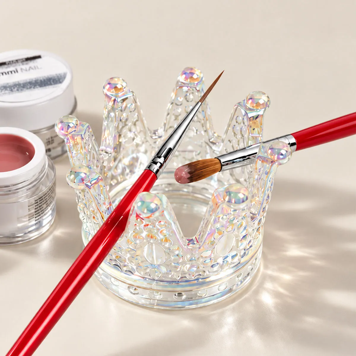 Emmi-Nail Brushtray Glas Krone penselholder i glas
