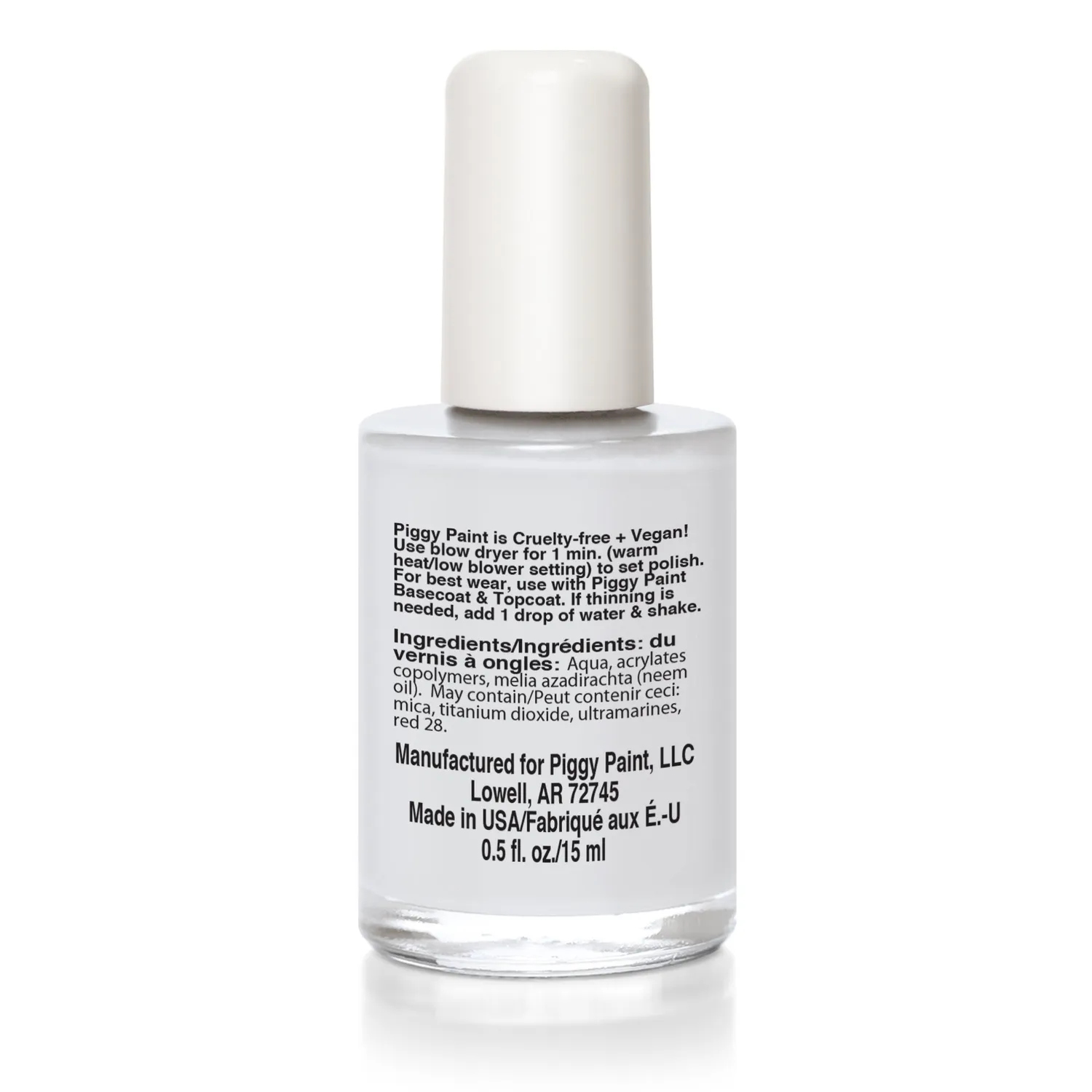 Piggy Paint Snow Bunny's Perfect neglelak mat hvid 15 ml