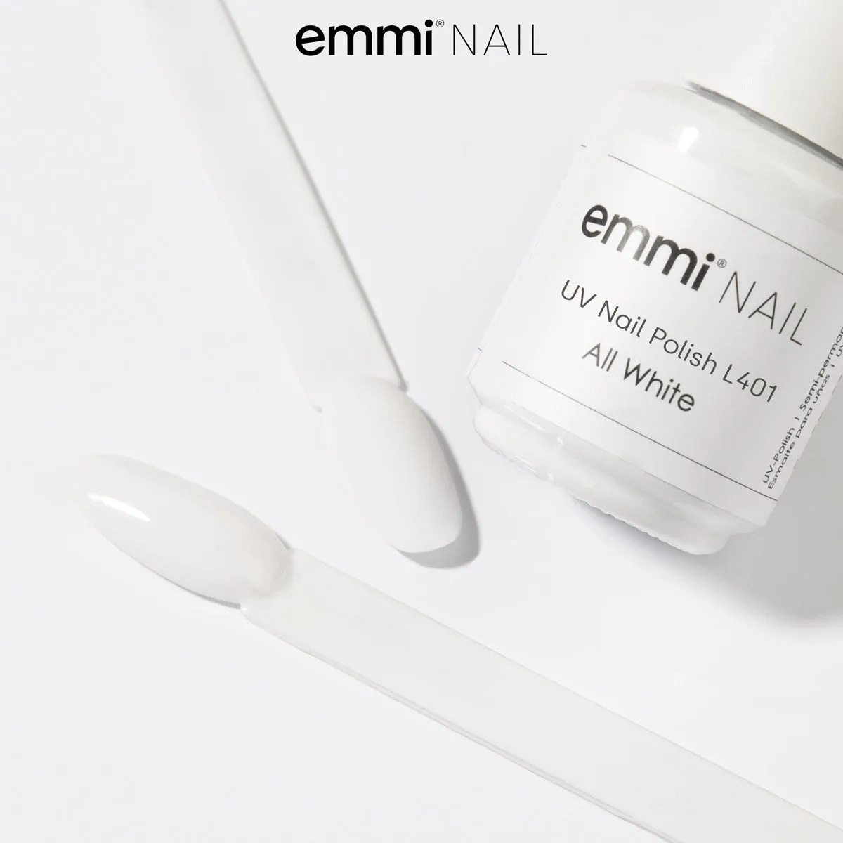 Emmi-Nail Shellac All White L401 UV-lak 15 ml hvid