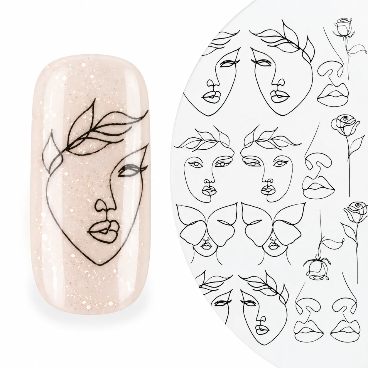 Emmi-Nail watertattoo med blomstermotiv