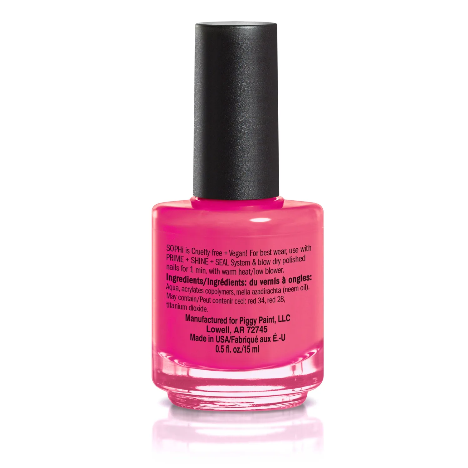 Piggy Paint Bright Side Babe neglelak Bright Fuchsia Pink 15 ml