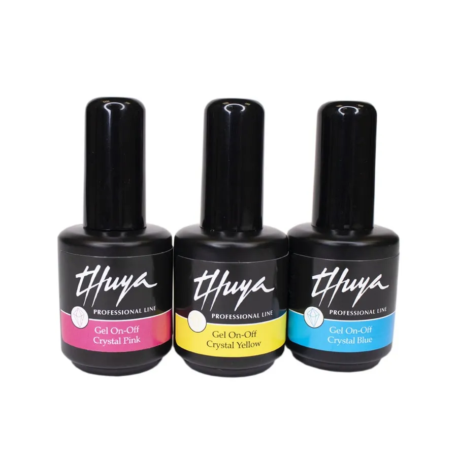 Evolution Gel On-Off Crystal gellak sæt 3 stk transparent