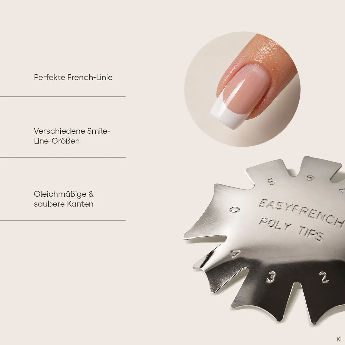 Emmi-Nail Easy French Poly Tips smile cutter til smilelinje