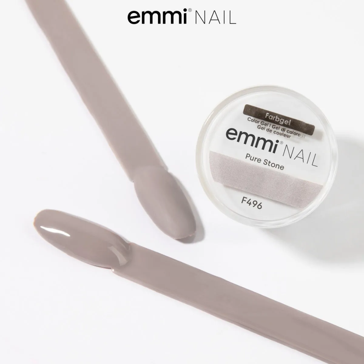 Emmi-Nail Pure Stone F496 farvegel 5ml gråbrun