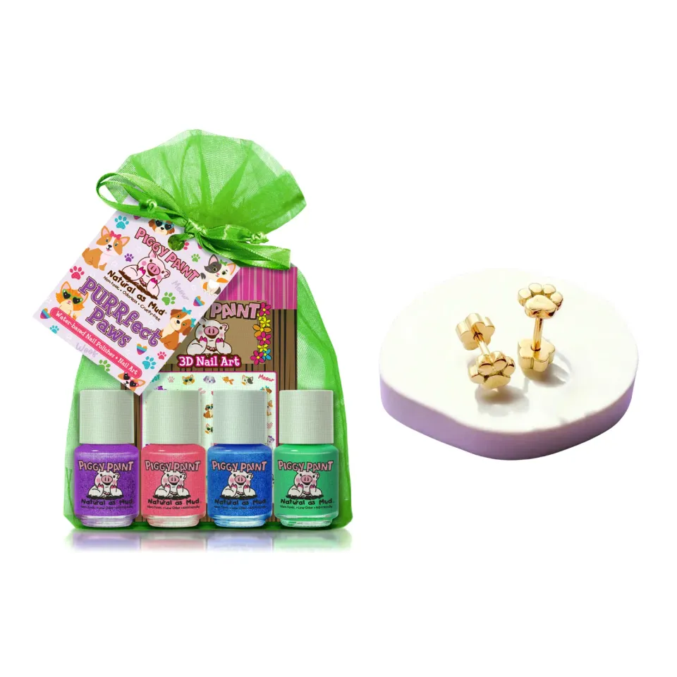 Piggy Paint Paws-itively Adorable neglelak sæt 4 farver børnevenlig