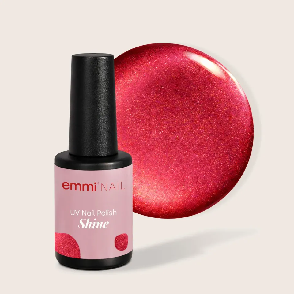 Emmi-Nail Shellac L532 UV-lak Shine 8 ml rød glitter