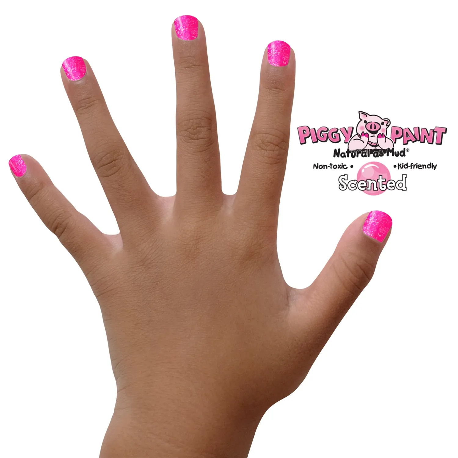 Piggy Paint Bubble Gum Bash neglelak pink med duft 7 ml