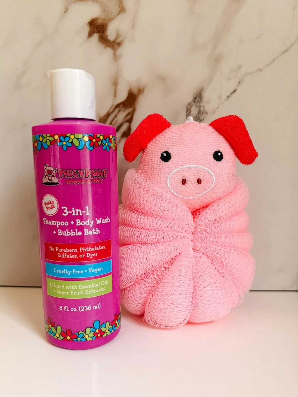 Piggy Paint Piggy Pouf badesvamp til børn