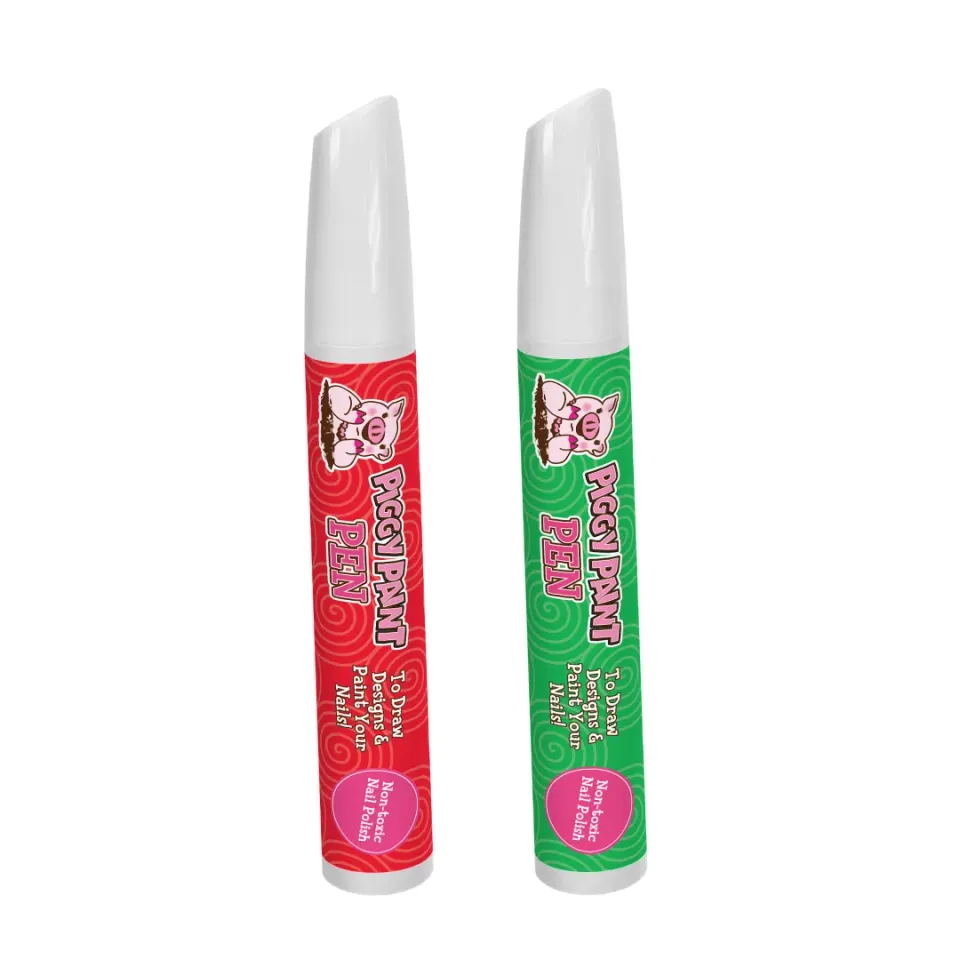 Piggy Paint Piggy Pens neglelakpenne rød grøn 2 stk