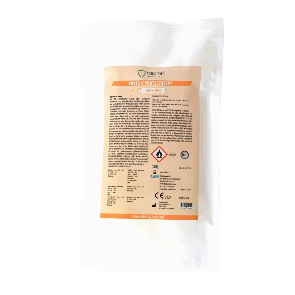 Emmi-Nail desinfektionsservietter 100 stk lemon