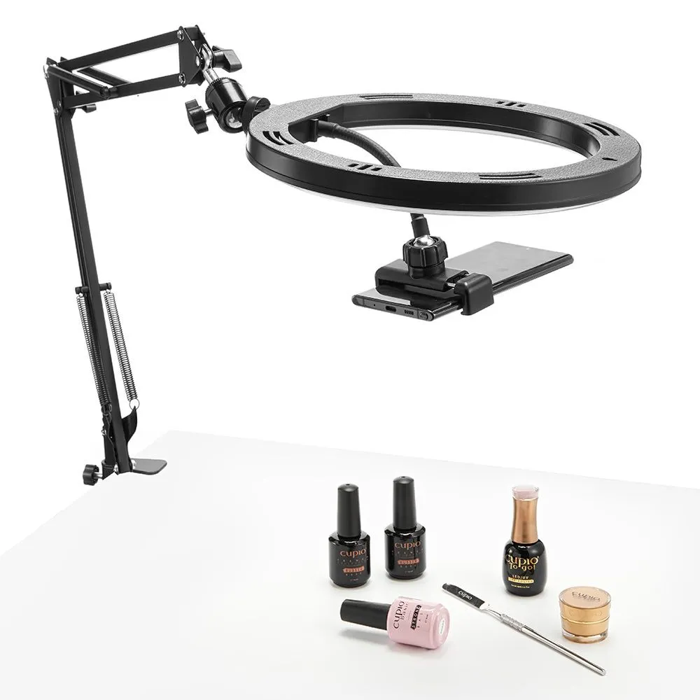 Cupio Nordic Telefonholder med Ringlight til video/live – bordmontering