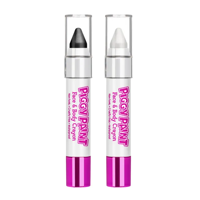 Piggy Paint Essentials ansigtskridt sort hvid 2-pak