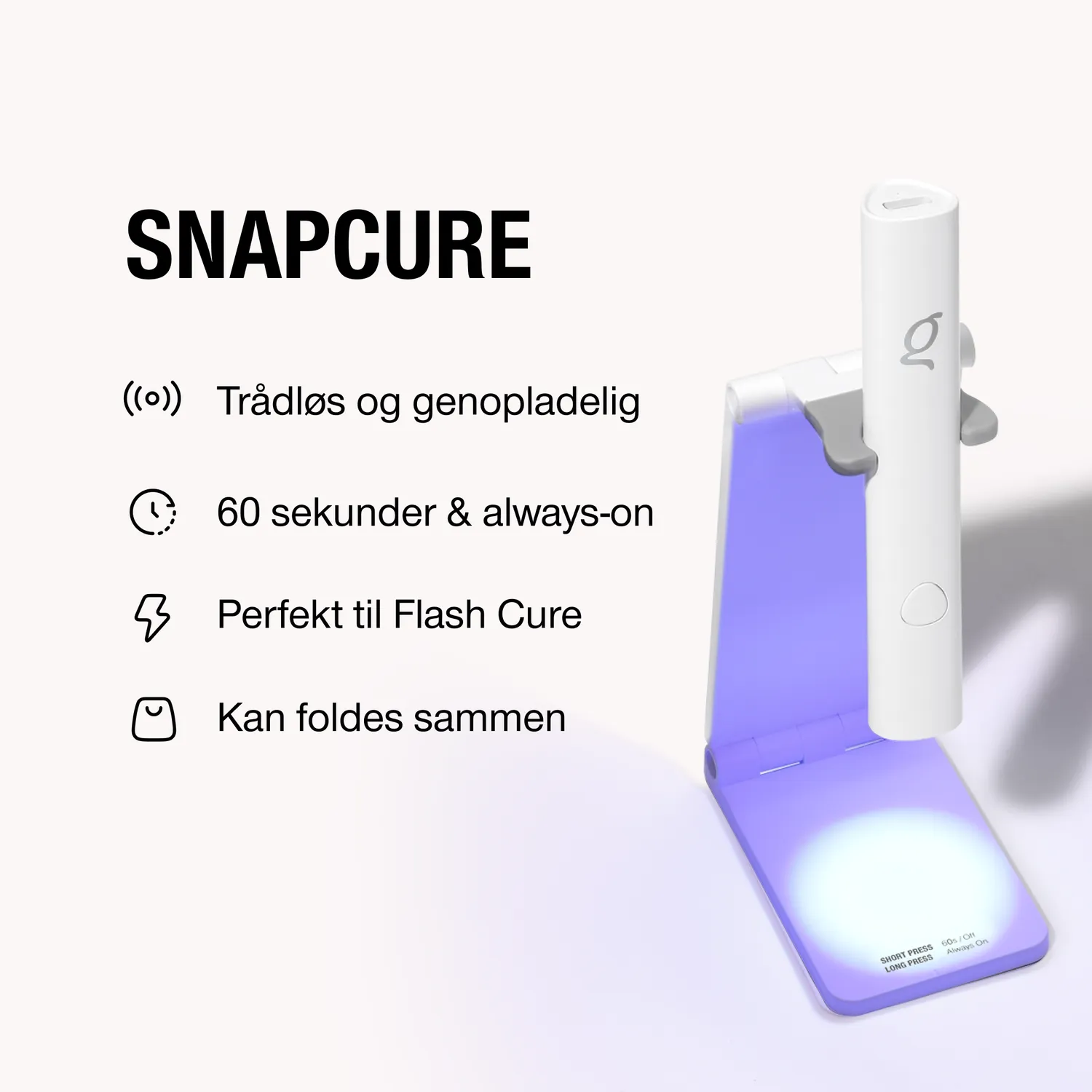 The Gel Collection Snapcure UV lampe til gel tips ledningsfri