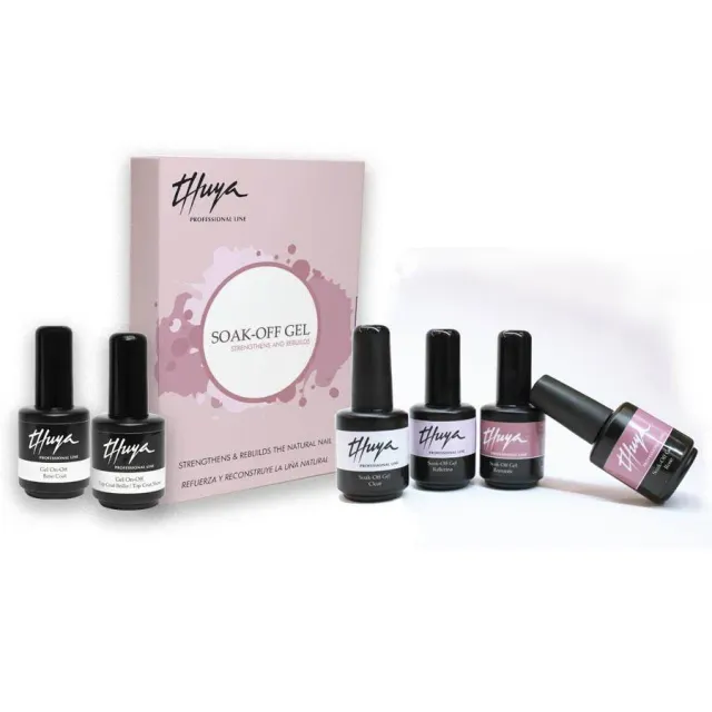 Evolution Gel Soak Off gelsæt 6 dele med base og top