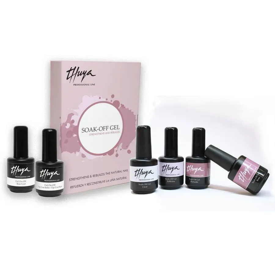Evolution Gel Soak Off gelsæt 6 dele med base og top