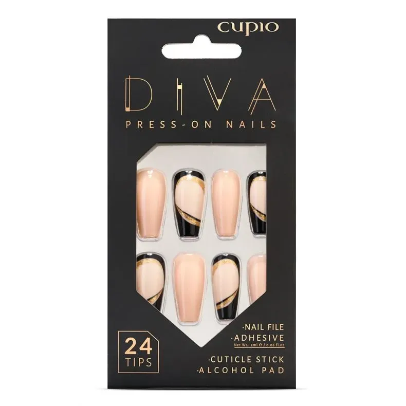 Cupio Nordic Diva press-on negle 24 stk