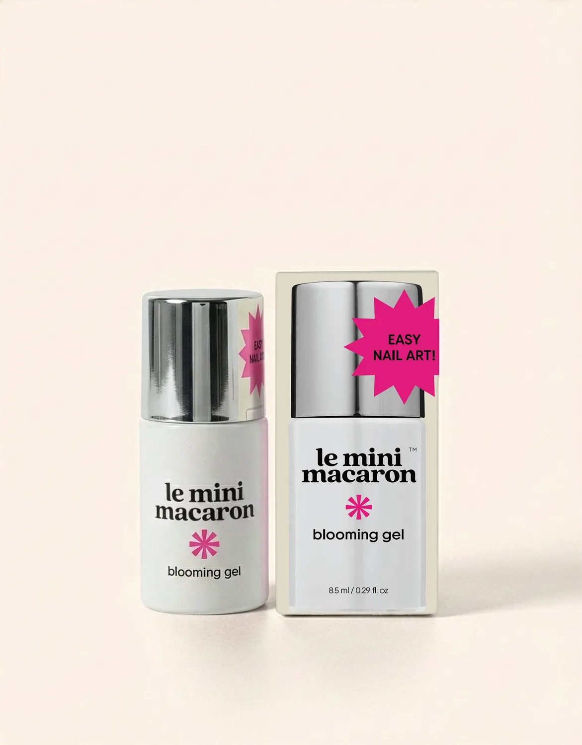 Le Mini Macaron Blooming Gel nail art transparent
