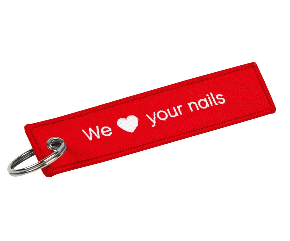 Emmi-Nail Schlüsselanhänger kurz nøglering 13 x 3 cm reklamegave