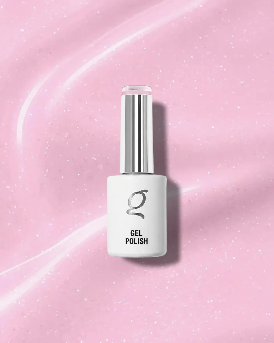 The Gel Collection 223 Say It First gellak transparent lyserød glitter