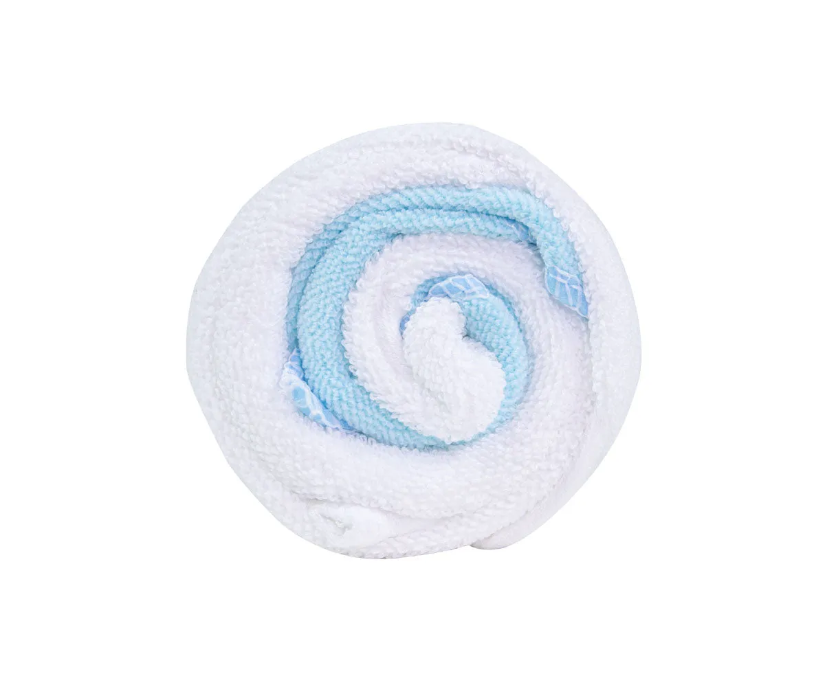 Emmi-Nail Bonbon Twist håndklædesæt hvid/blå 2 stk