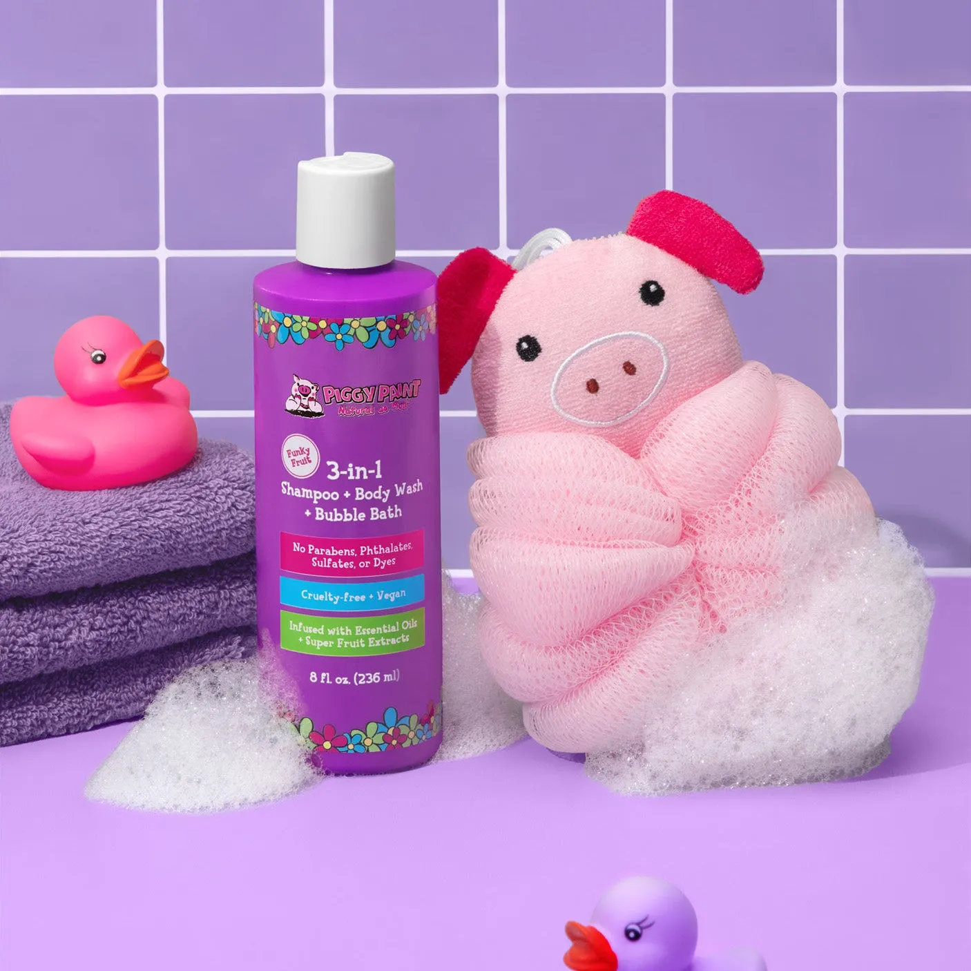 Piggy Paint Piggy Pouf badesvamp til børn