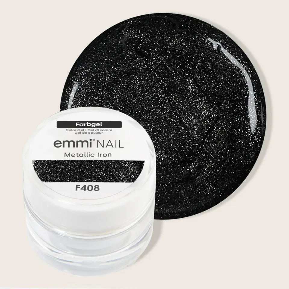 Emmi-Nail Farbgel Metallic Iron F408 farvegel 5 ml vegansk