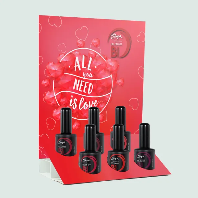 Evolution Gel B-Color All You Need Is Love display 6 farver