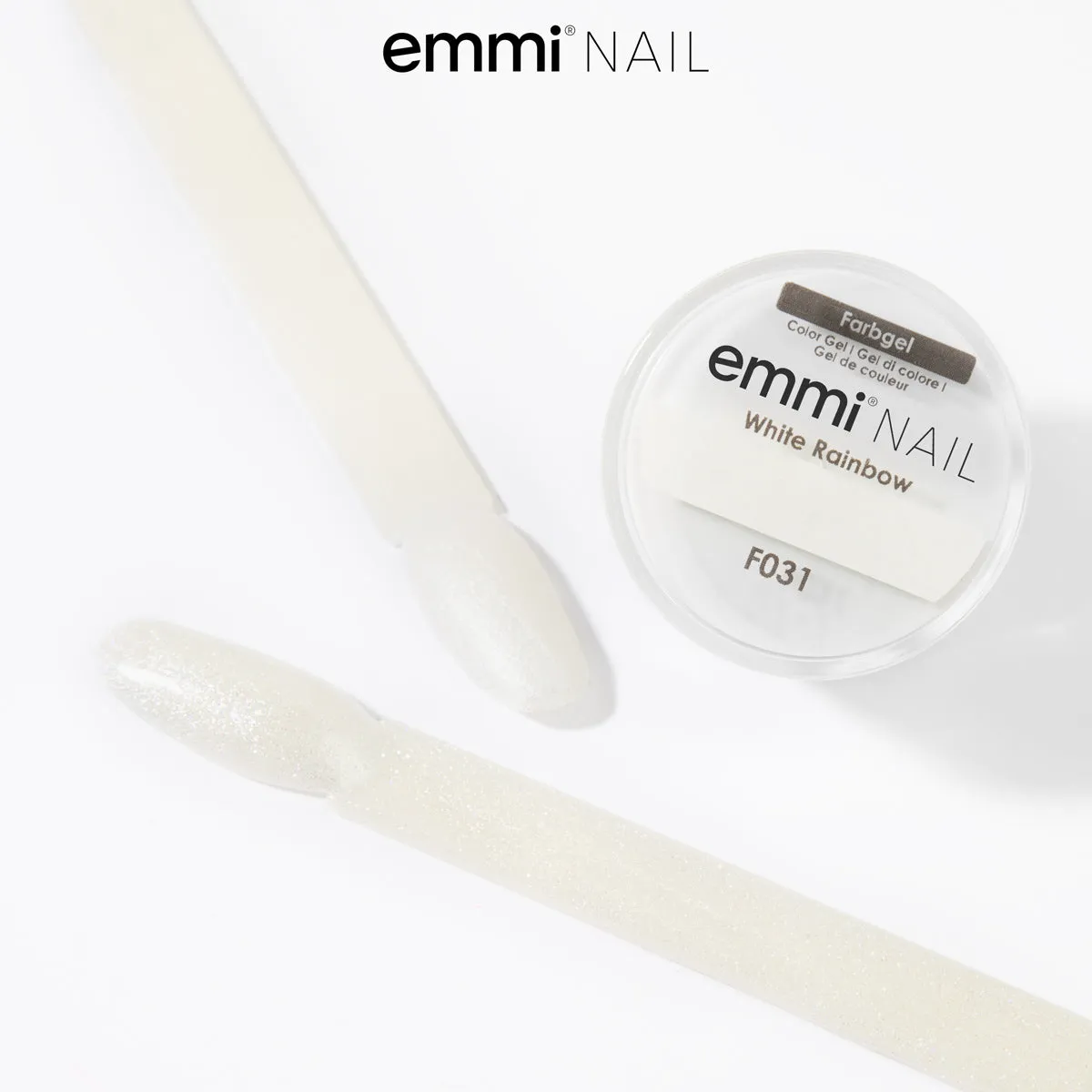 Emmi-Nail White Rainbow farvegel 5 ml glitter