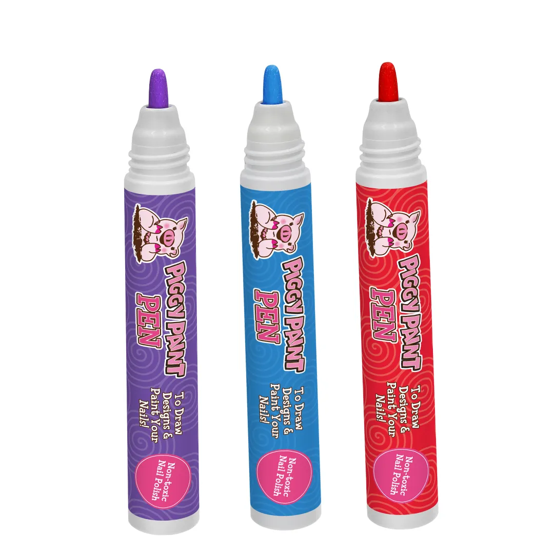Piggy Paint Princess Pop Pen neglelak 3-pak til børn