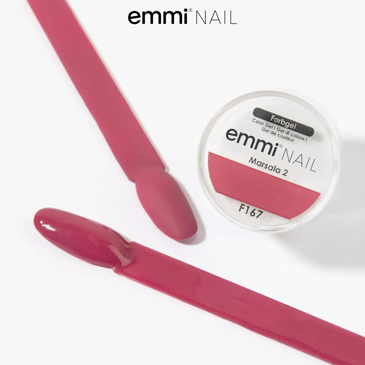 Emmi-Nail Farbgel Marsala 2 F167 farvegel 5 ml vegansk