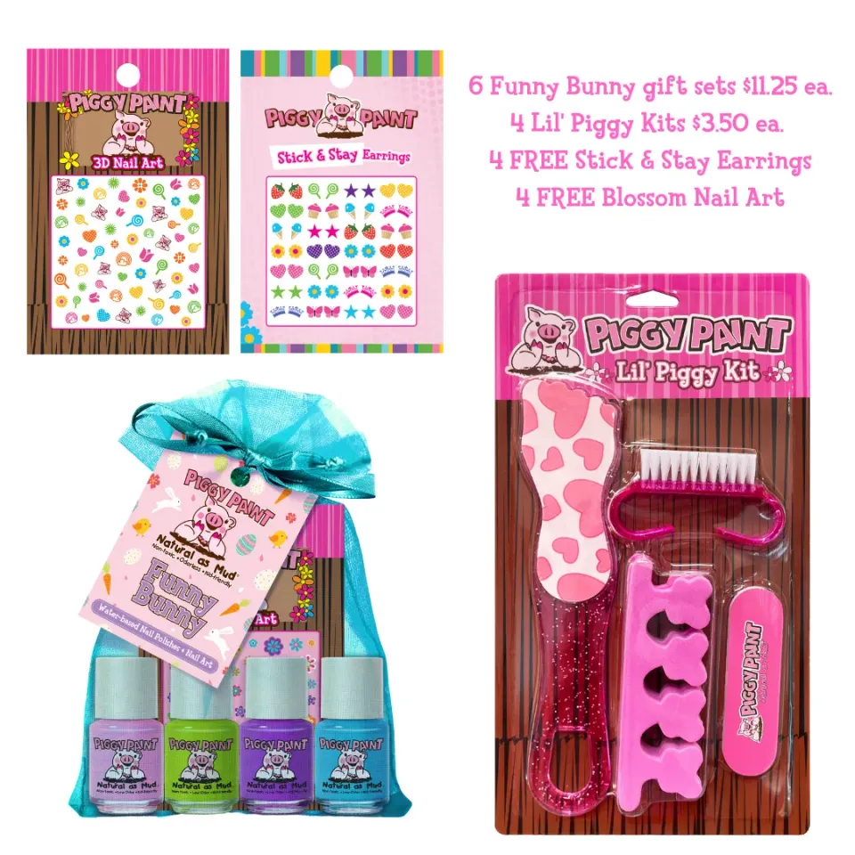 Piggy Paint Funny Bunny Bundle neglesæt 14 dele påske