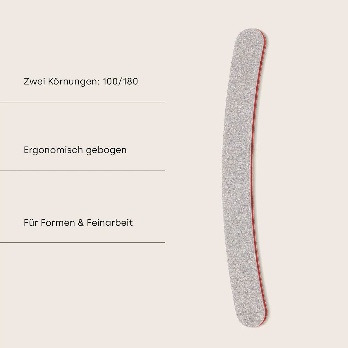 Silverstar 100/180 ergonomisk neglefil sølv