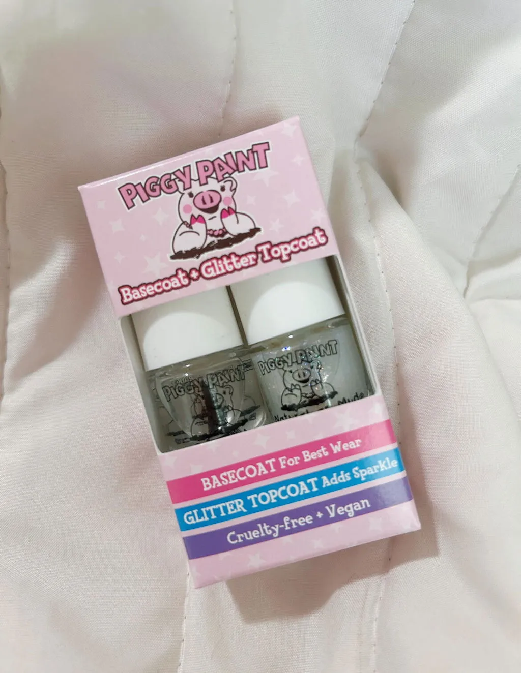 Piggy Paint Make It Last Gift Set neglelaksæt med basecoat og topcoat