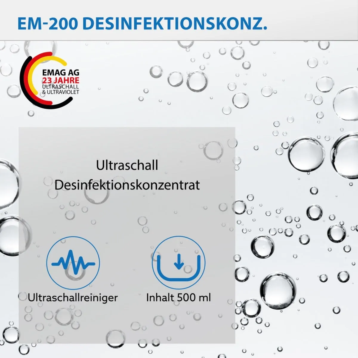 Emmi-Nail EM-200 desinfektionskoncentrat 500 ml til ultralydsbad