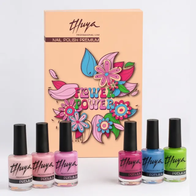 Evolution Gel Flower Power Premium neglelak sæt 6 farver