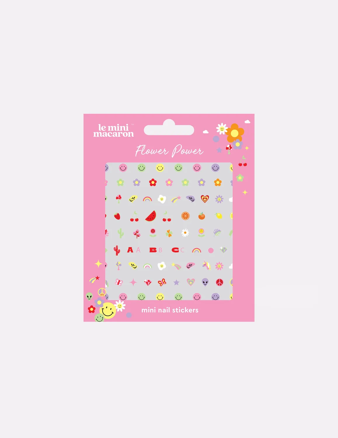 Le Mini Macaron Mini Nail Stickers negleklistermærker 3 ark