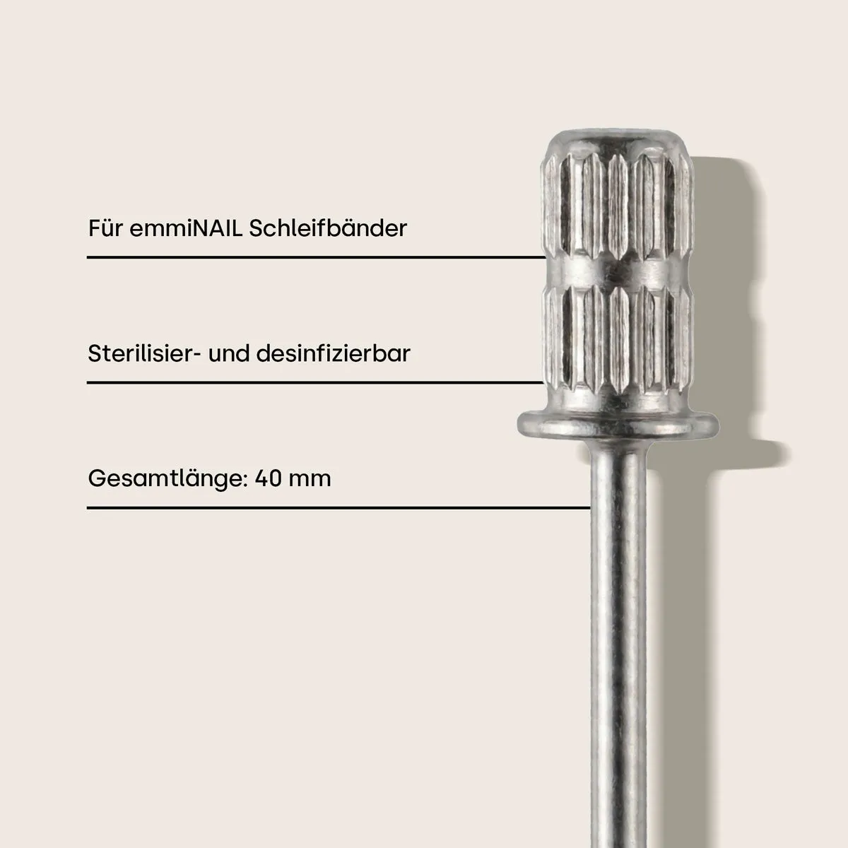 Emmi-Nail Mandrel Bit til slibebånd 4 cm