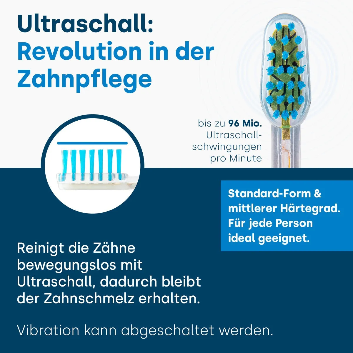 Emmi-Nail emmi-Dent E4 Ultraschall Aufsatz Metallic & Go børstehoveder 4 stk