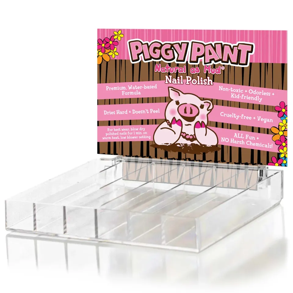 Piggy Paint 36 Polish displaystativ akryl til 36 lakker