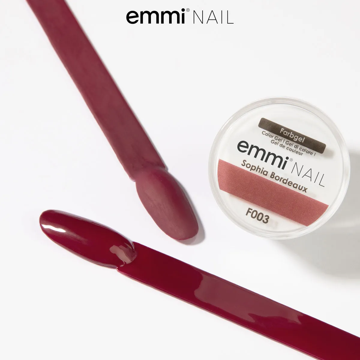 Emmi-Nail Sophia Bordeaux F003 farvegel 5ml vegansk