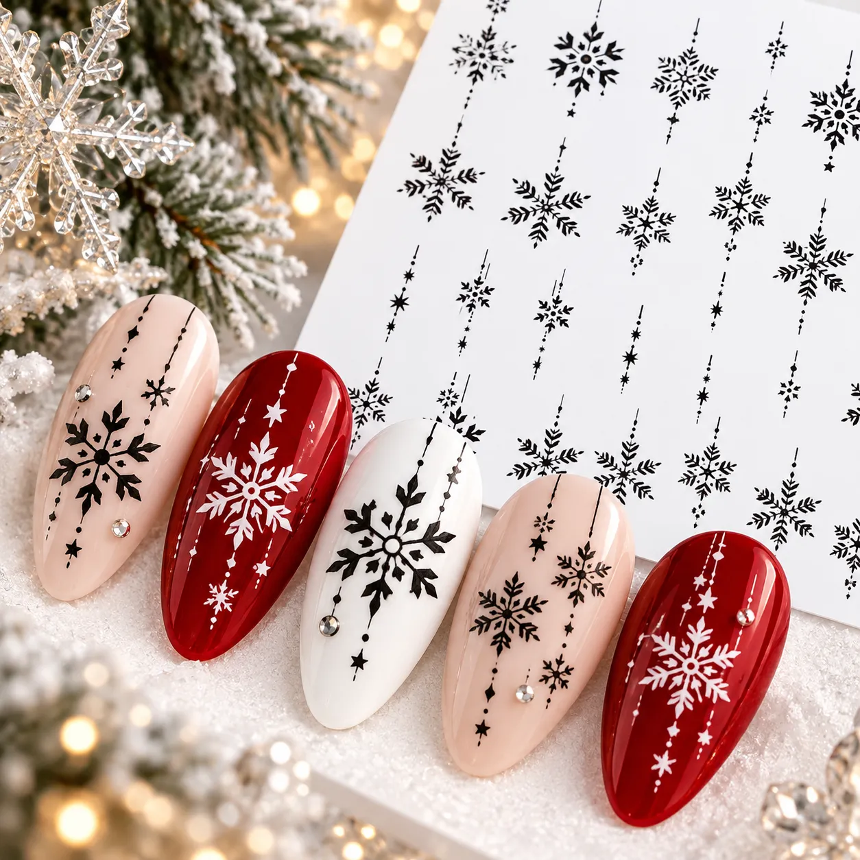 Emmi-Nail watertattoo med blomstermotiv