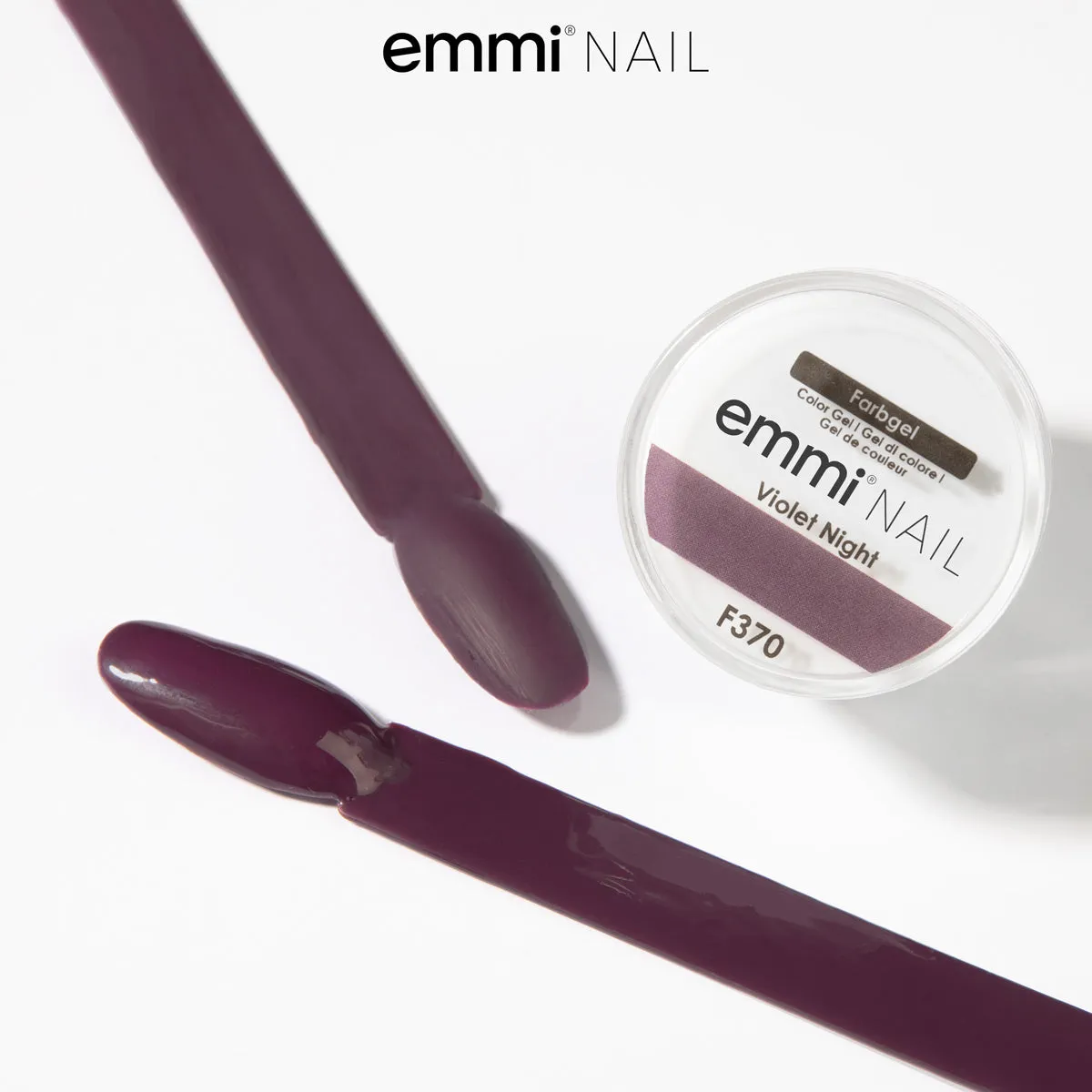 Emmi-Nail Violet Night F370 farvegel 5 ml mørkelilla vegan