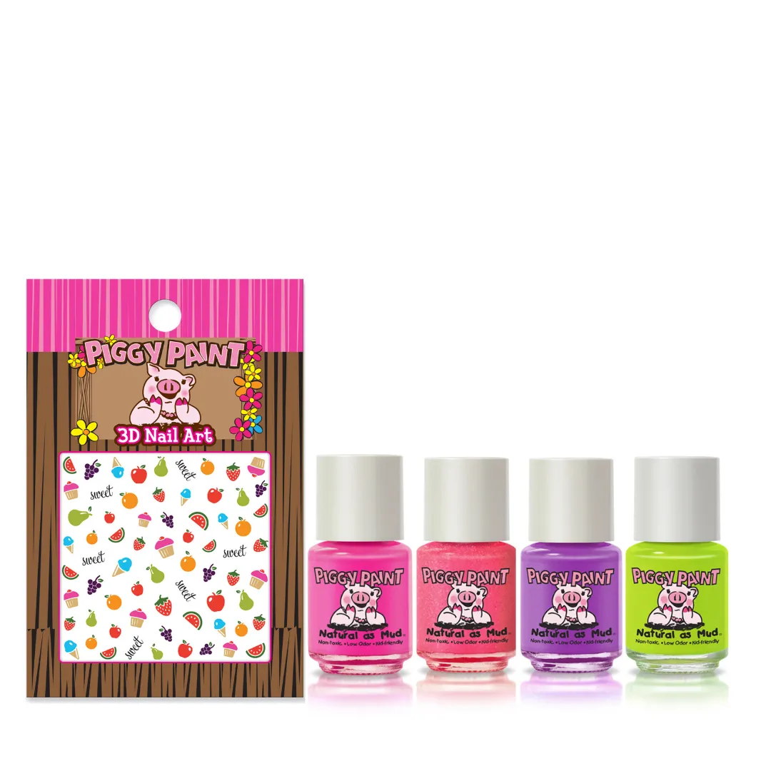 Piggy Paint Cutie Fruity neglelak sæt børn 4-pak
